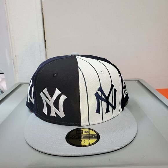 New York Yankees New Era Logo Pinwheel Multicolor 59FIFTY Sz 7 1/4 Fitted - Picture 1 of 13